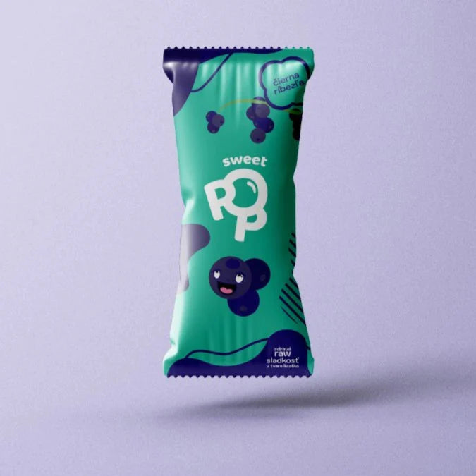 10 ks SweetPop RAW lízátka z datlí – černý rybíz