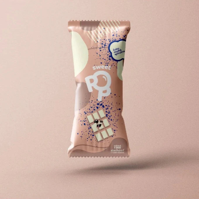 5 ks SweetPop RAW lízátka z datlí – čoko & modrá spirulina