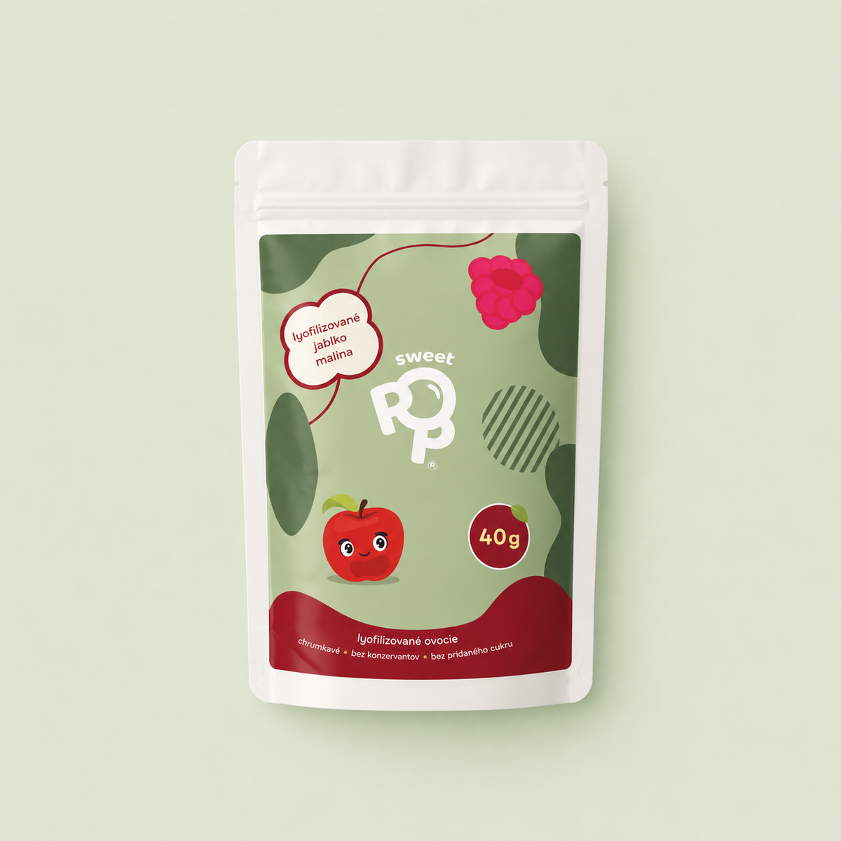 Lyofilizované maliny a jablka (40G)