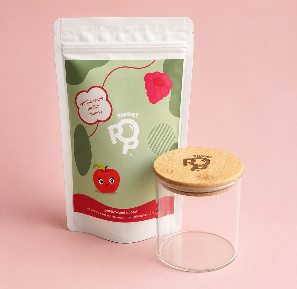 Sweet Pop křupavý set - lyofilizované ovoce se skleněnou dózou