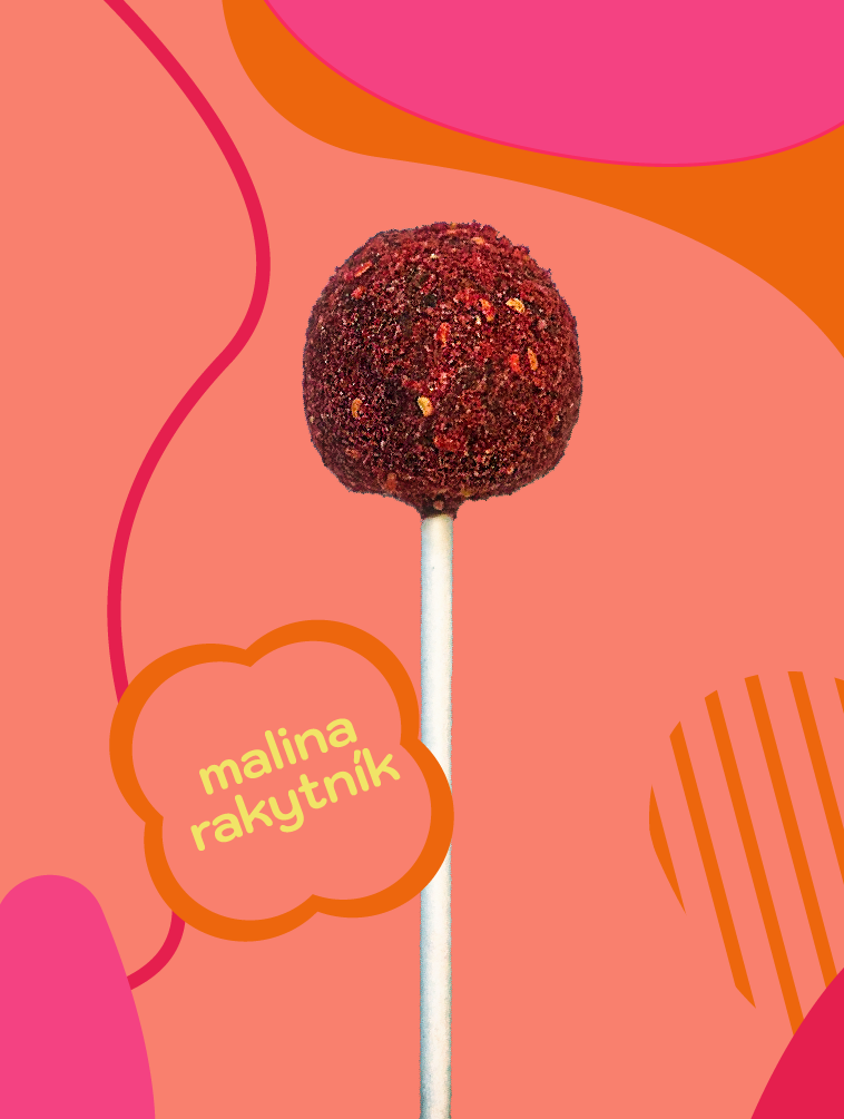 Sweet Pop malina–rakytník RAW lízátko 30 g