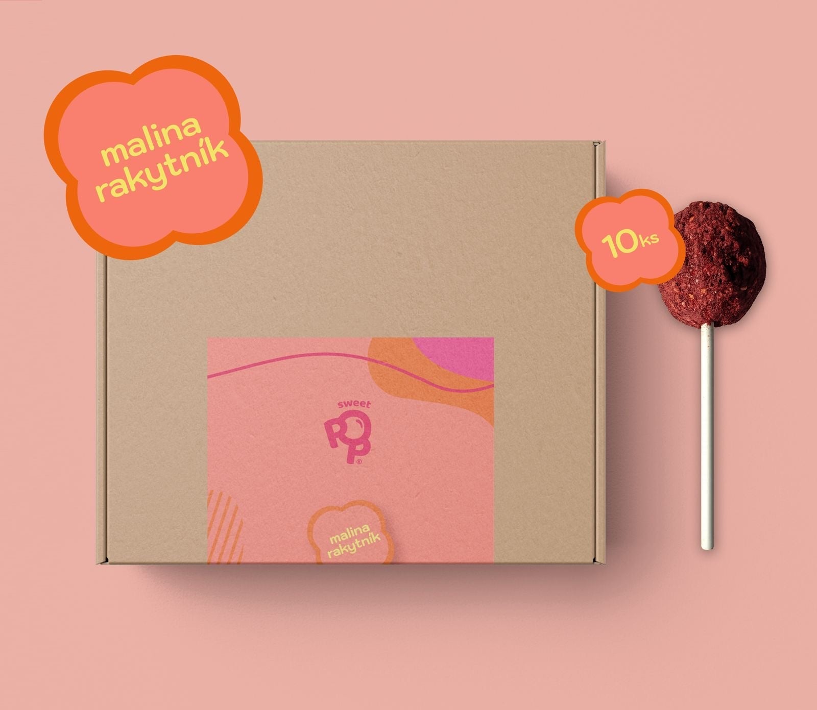 10 ks SweetPop RAW lízátka z datlí – malina & rakytník
