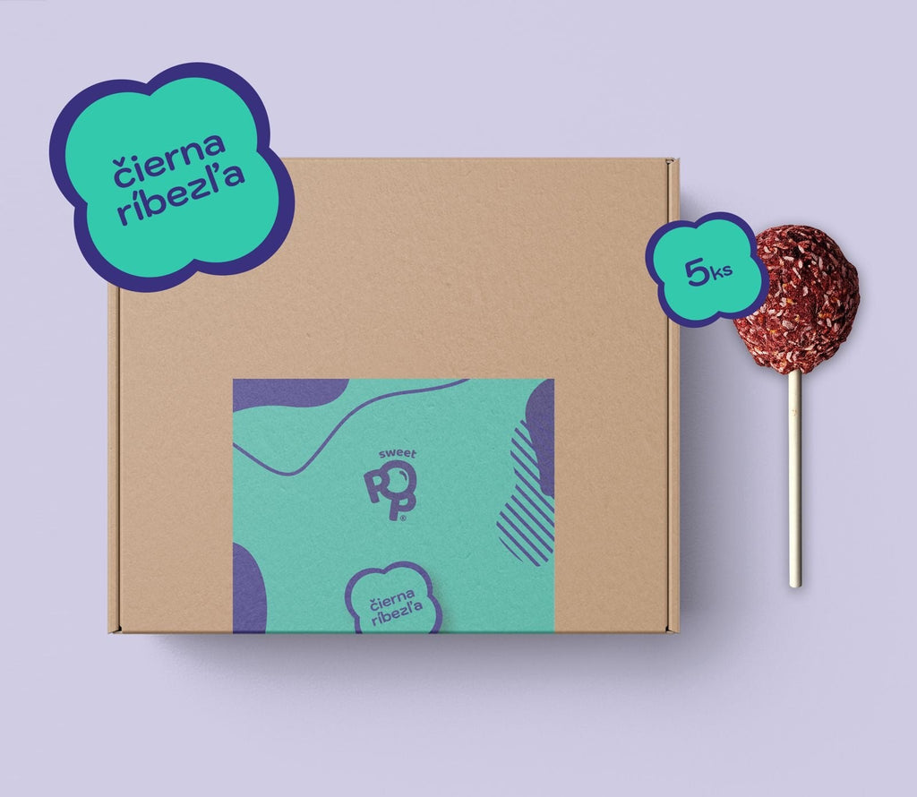 5 ks SweetPop RAW lízátka z datlí – černý rybíz