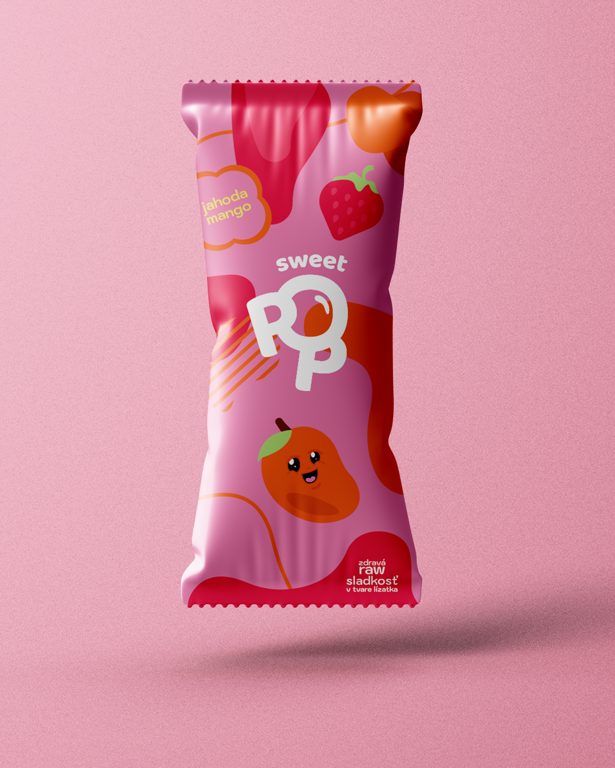 Sweet Pop jahoda–mango RAW lízátko 30 g